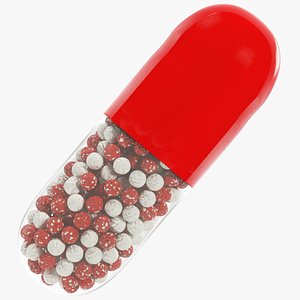 3D pill medicine drug model