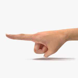 3d 3ds female hand 2 finger