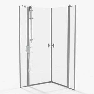 Square Shower Enclosure Chrome