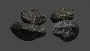 Low Poly Rock Stone 3D Model 3D model