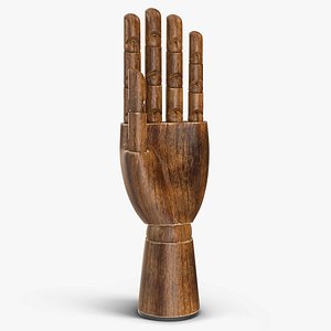 Dark Wood Hand Rigged 3D model