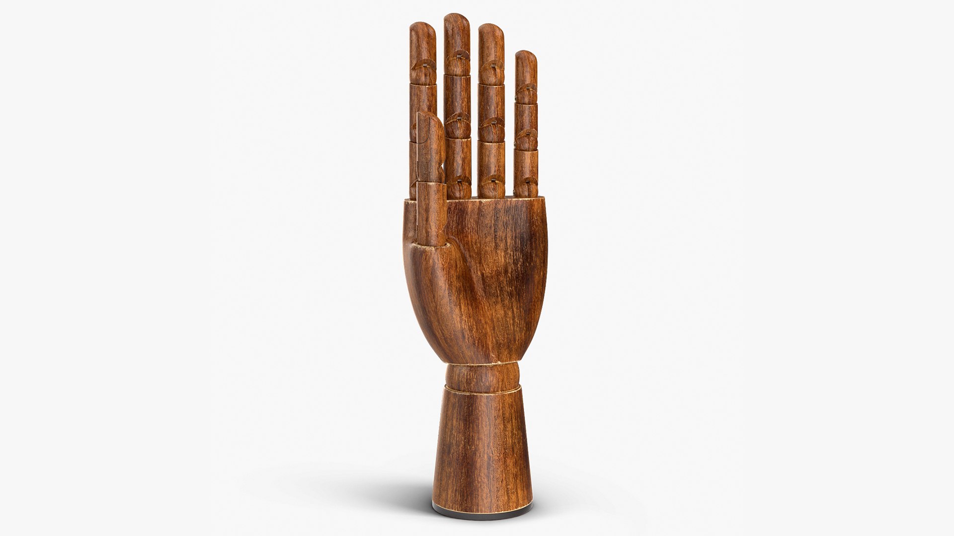 Dark Wood Hand Rigged 3D model preview