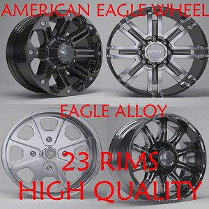 3D eagle alloy rims model