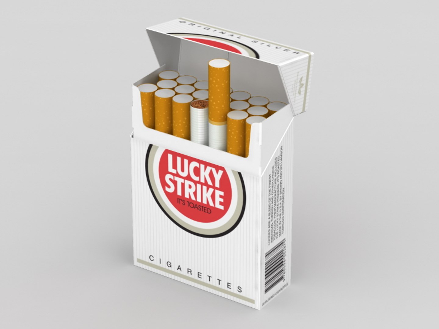 3d Model Lucky Strike Cigarette Pack