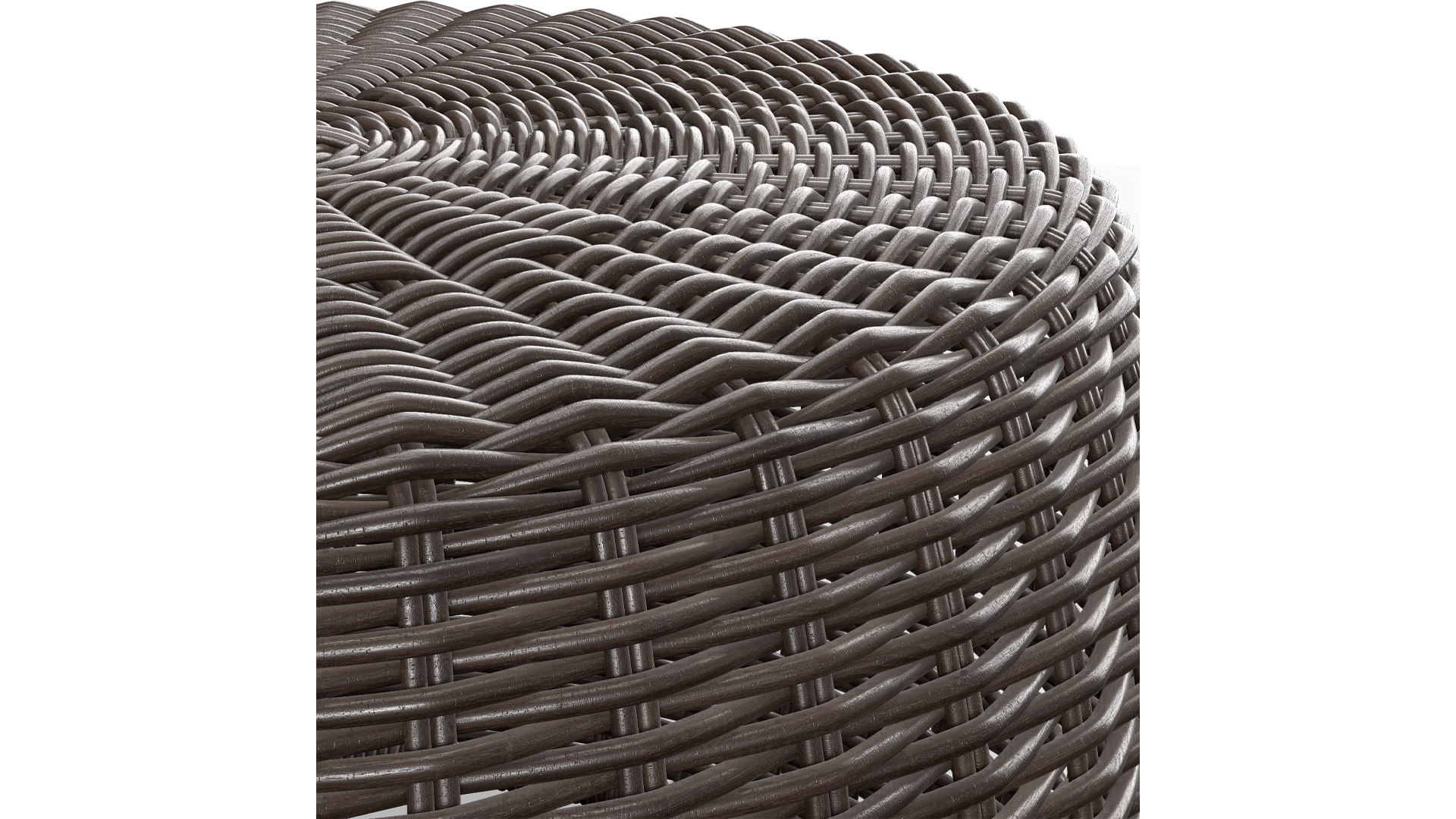 Resin Wicker Footstool Ottoman model TurboSquid 2155821