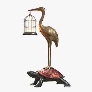 3D model Lamp Crane on a turtle