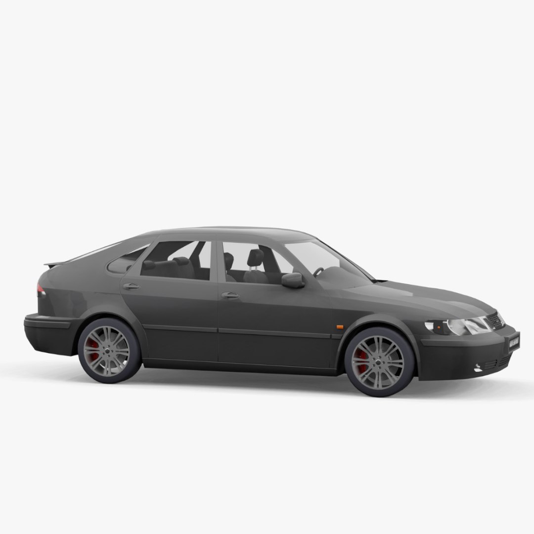 Saab 9-3 2000 lowpoly 3D - TurboSquid 1982008