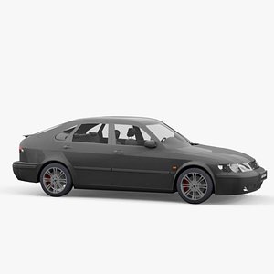 Saab 9-3 2000 lowpoly 3D