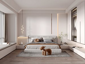Cozy Dream Haven Bedroom Interior Scene 3D model