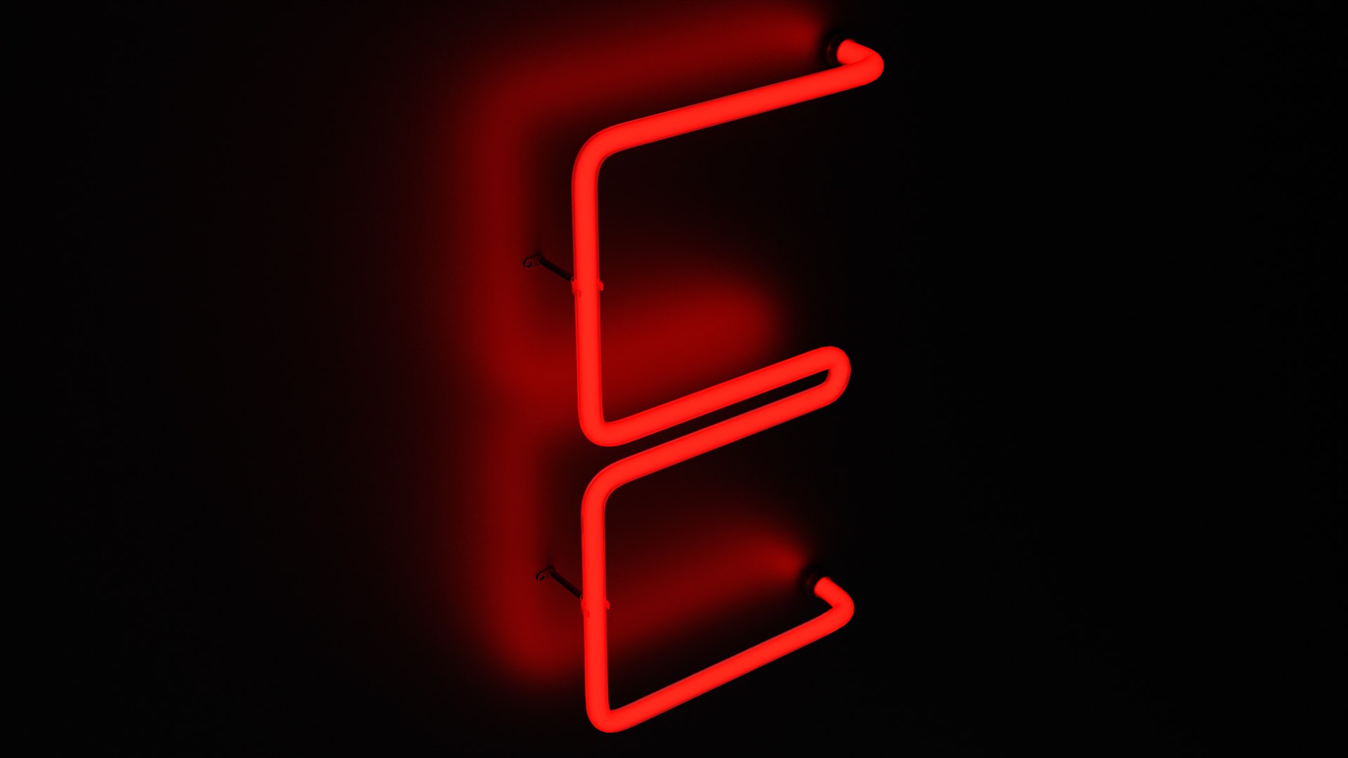 3D Model Neon Red Alphabet E - TurboSquid 2139802