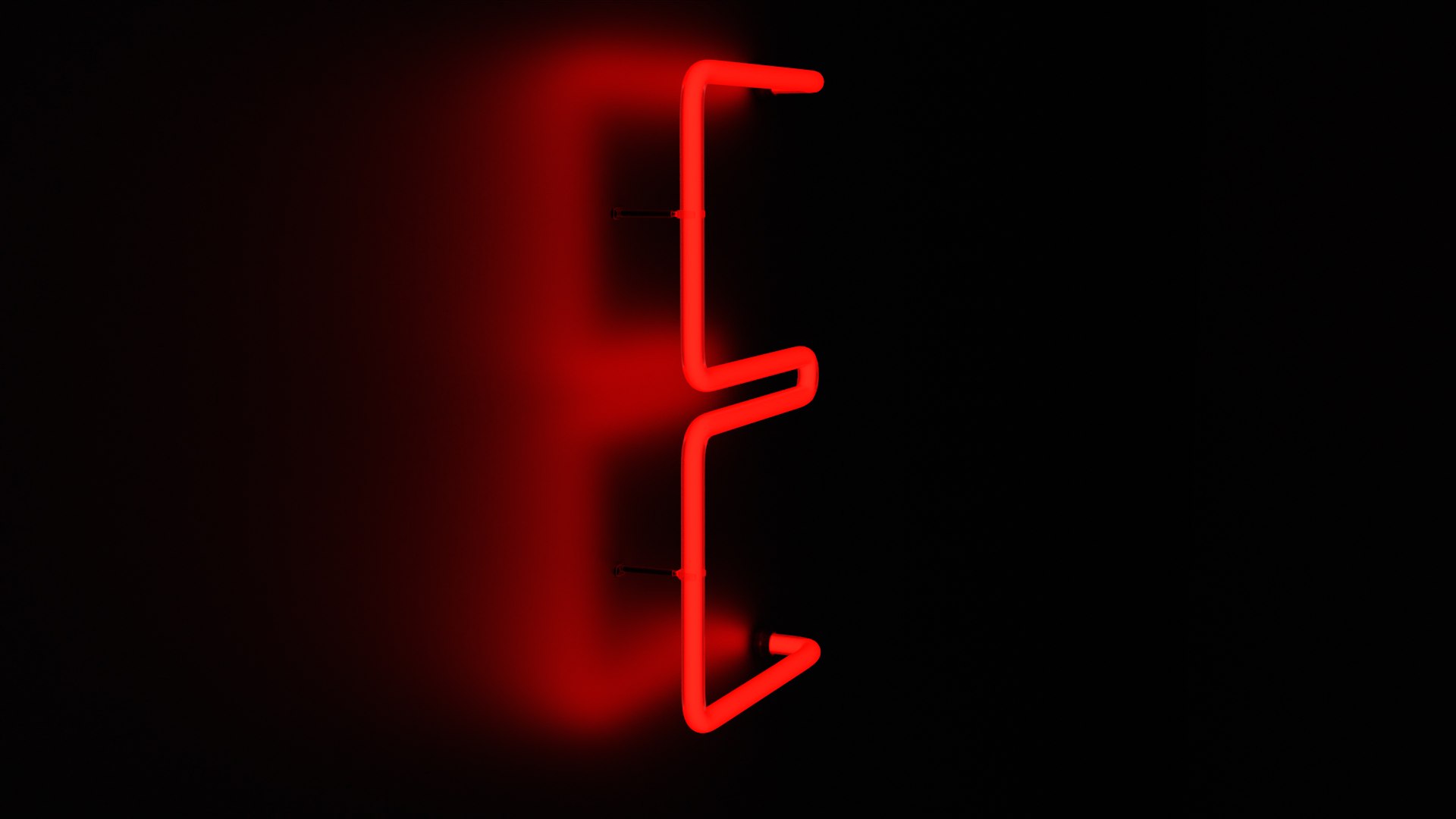 3D Model Neon Red Alphabet E - TurboSquid 2139802