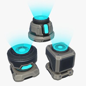 Stylized Sci-Fi Cyberpunk Holograms Devices Projector Holo Holographic
