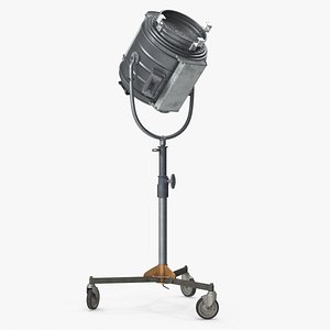 3D model Vintage Studio Spotlight on Stand