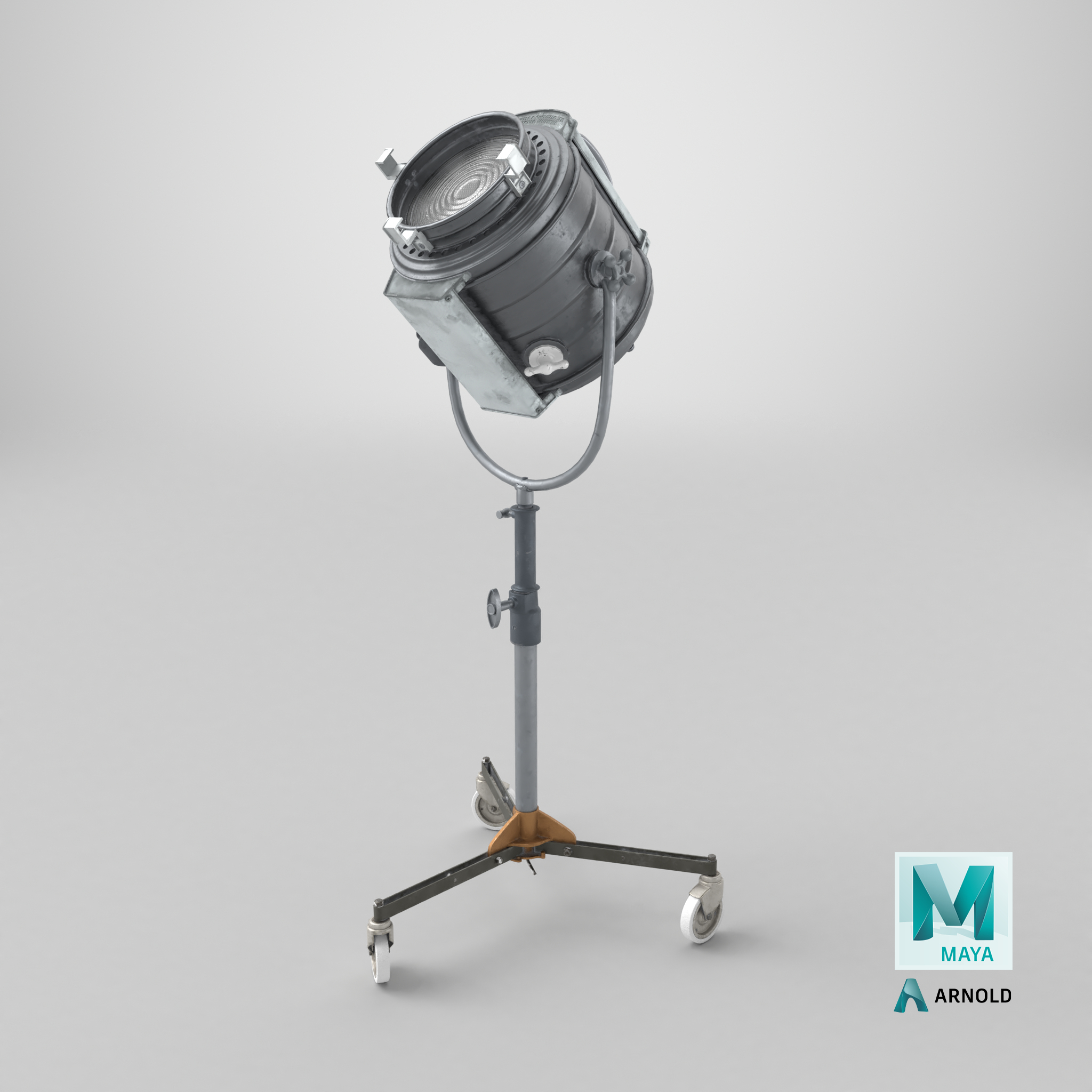 modelo 3d Foco de estudio vintage en soporte - TurboSquid 2214293