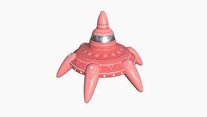 Alien Spaceship UFO G12 Cartoon - Sci Fi Spacecraft Design 3D