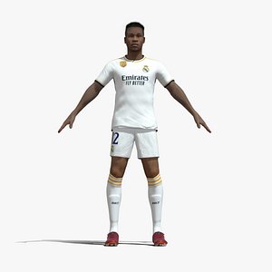 3D model T-Pose Rigged Camavinga Real Madrid 23-24