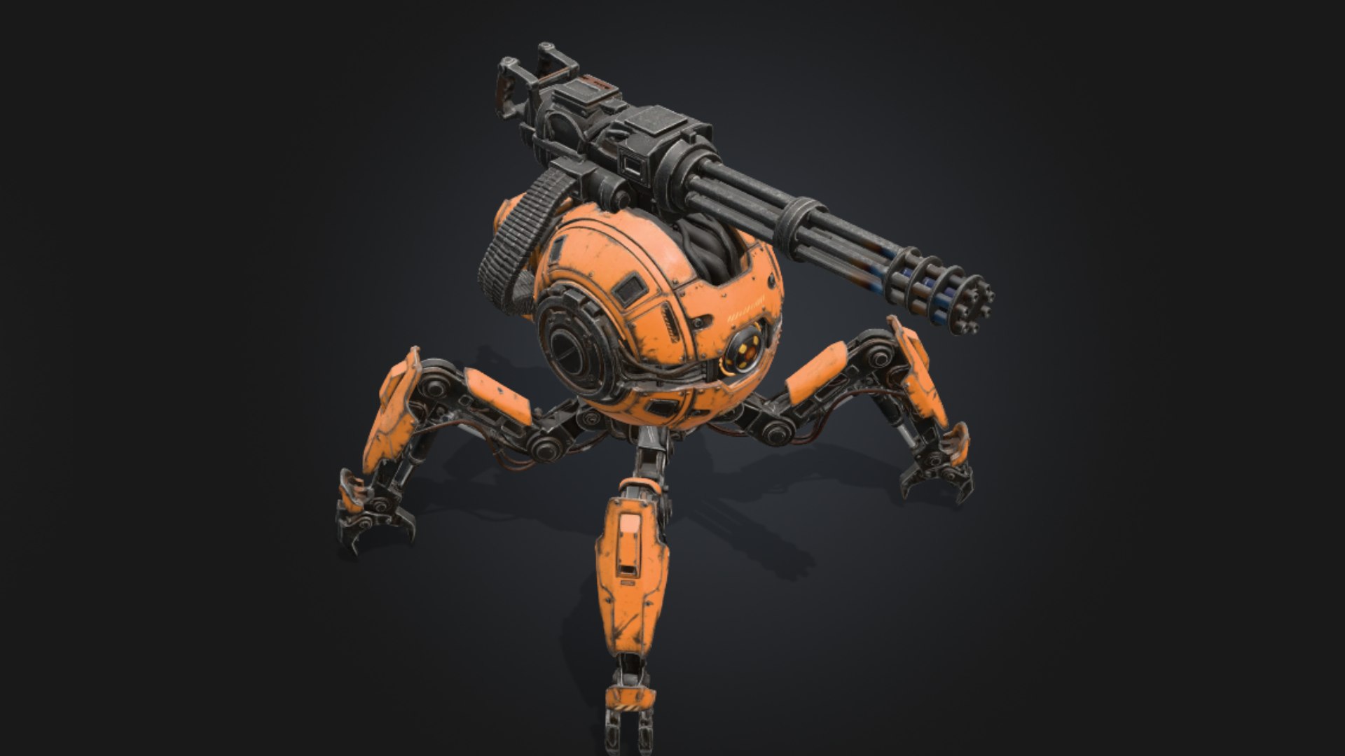 Sci-Fi Autonomous Turret Drone - Heavy Gatling Sentry Mech 3D Model 3D model https://p.turbosquid.com/ts-thumb/K2/XPn0xN/my/1.5/png/1793389927/1920x1080/fit_q87/a02b2fbac8894333998ecf3411b3172c284d4a62/1.5.jpg
