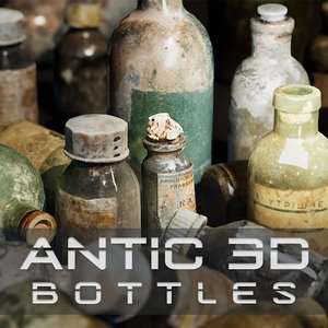 3D Medical Old Bottles Collection