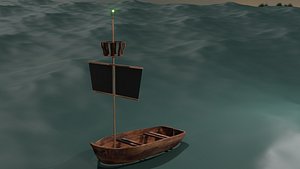 Barco de vela en madera