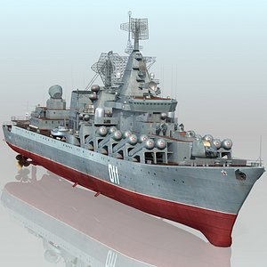 Russian Navy Cruiser Slava Class Varyag 3D model