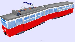 3D model tram light rail konstal