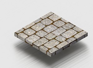 Seamless Gray Cobblestone Pavement Texture 4K PBR