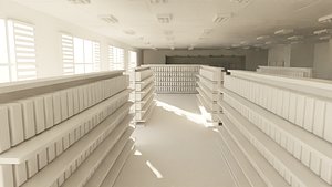 Supermarket interior No Material