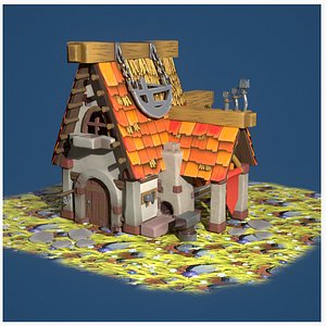 Stylized Blacksmith Workshop 3D