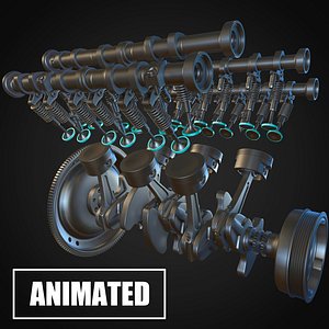 v6 Engine Animated