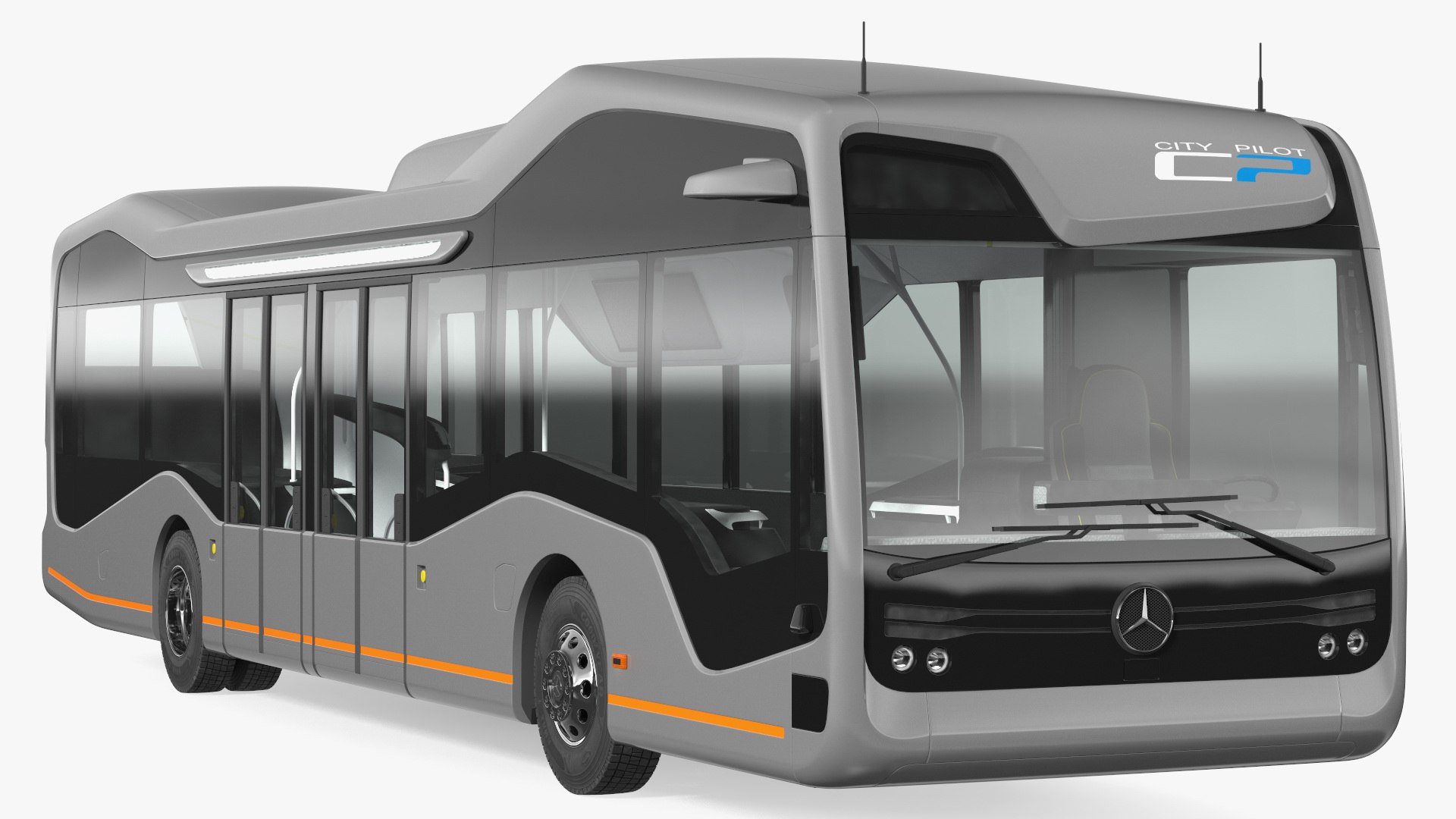 Mercedes Future Bus Simple Interior 3D model preview