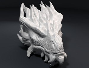 dragon head sculpture 3D model