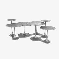 Bernhardt Randolph End Table Circlet Cocktail Table 3d model
