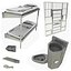 prison cell toilet sink 3D model