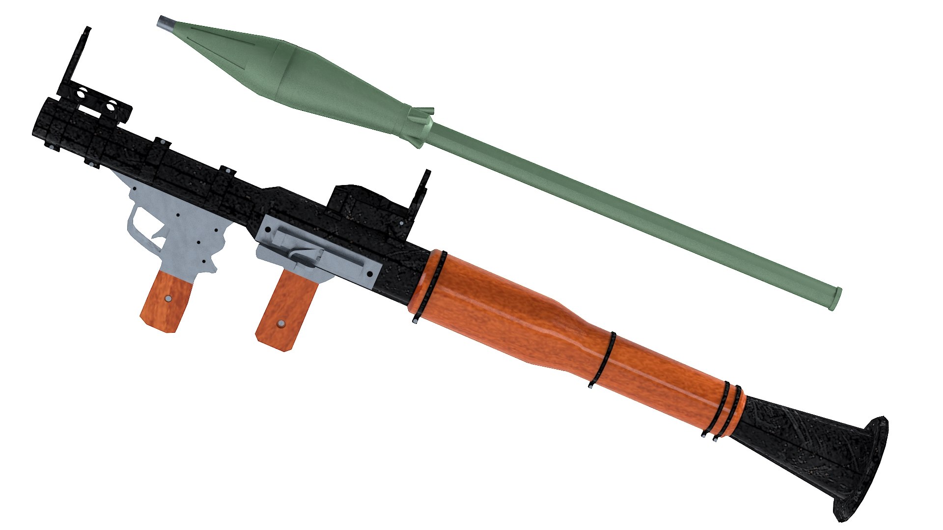 3D Rpg-7 Rpg Rocket - TurboSquid 1450227