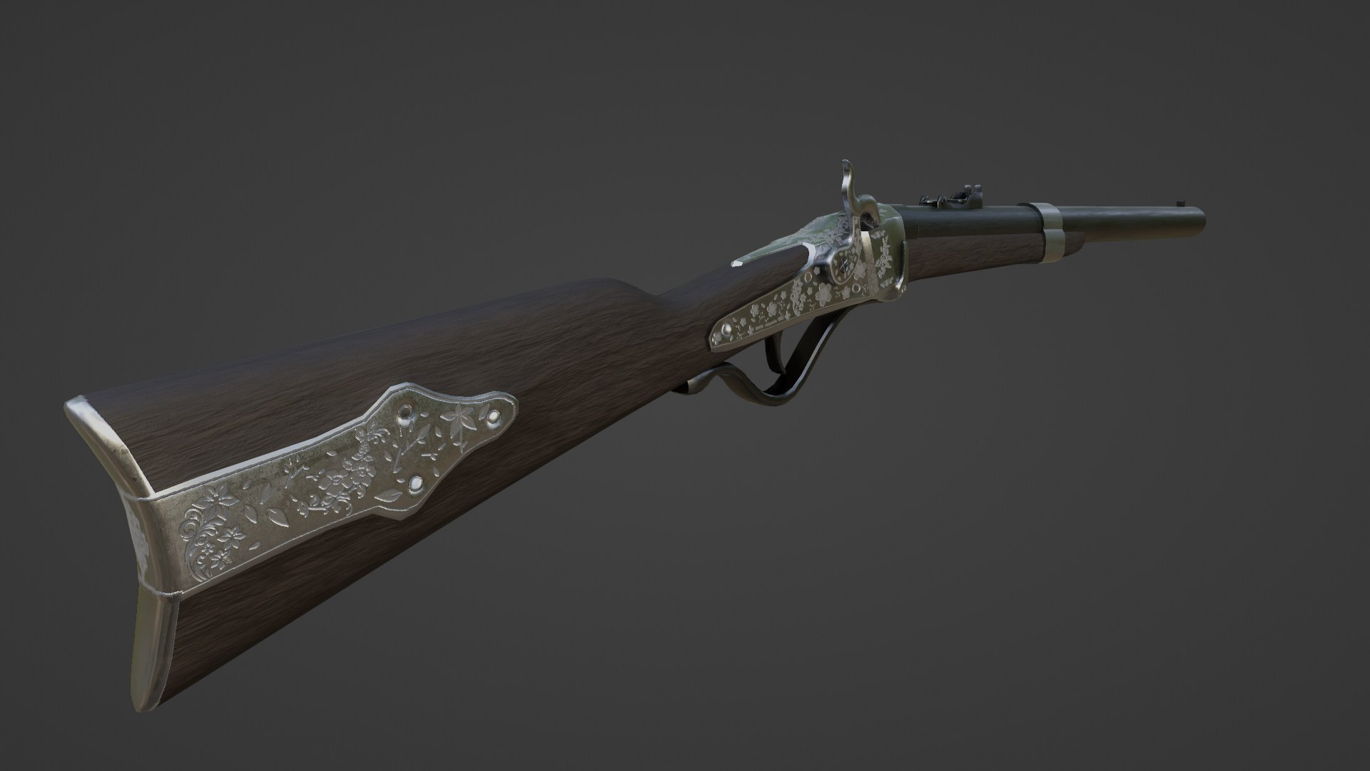 3D 1862 Sharps Percussion Civil War Carbine - TurboSquid 1962745