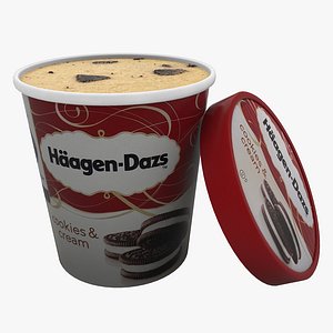 3D model Haagen Dazs Cookies and Cream ice cream