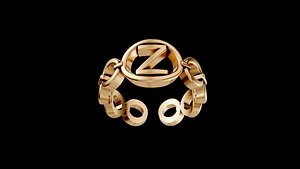 letter z ring 3D model