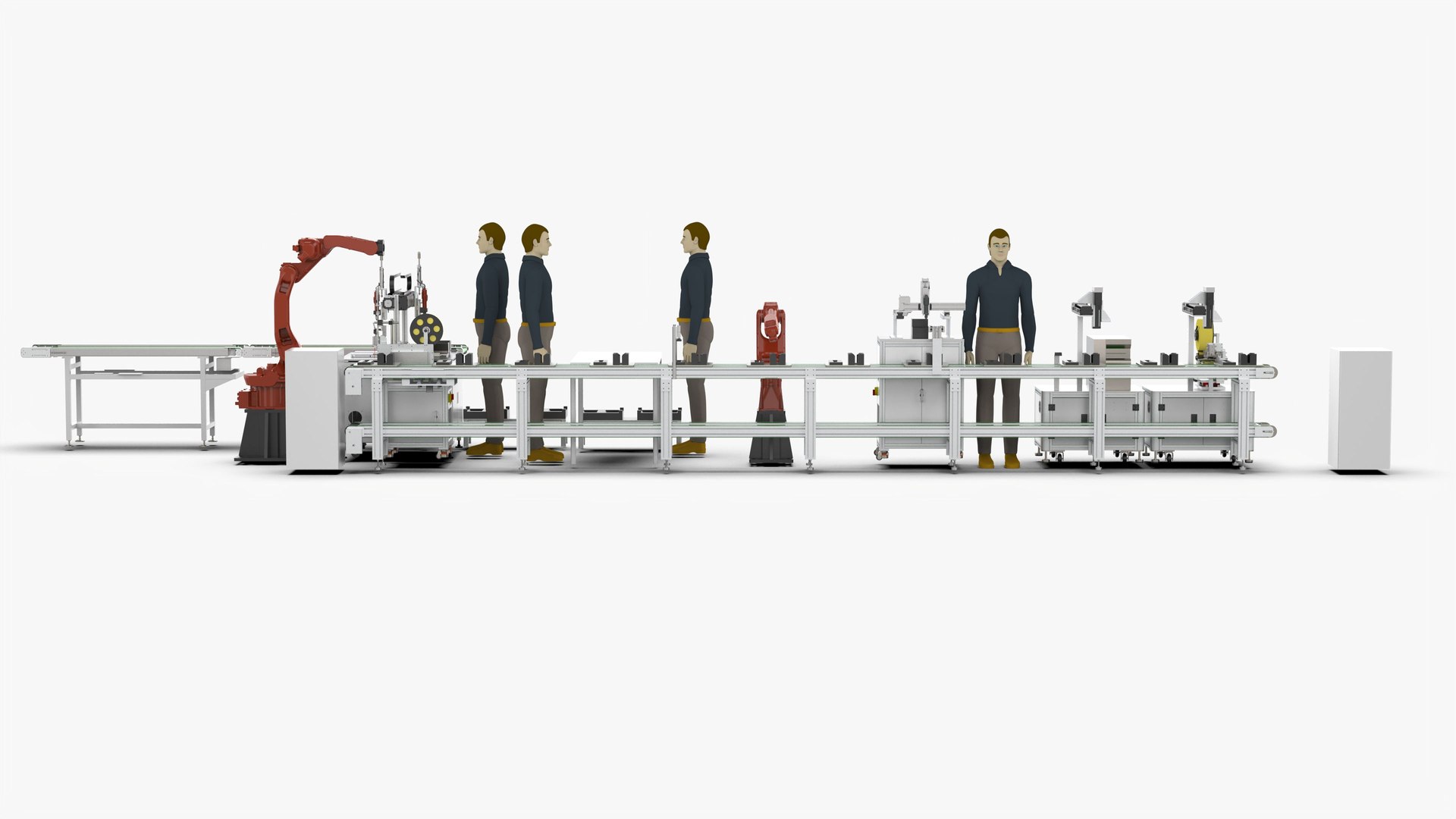 Shell Automatic Locking Labeling Line 3D - TurboSquid 2027077