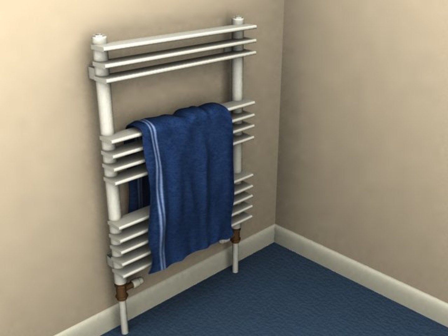 3d model of bathroom radiator