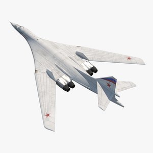 Strategic Bomber Tupolev Tu-160 Blackjack Rigged 3D Model
