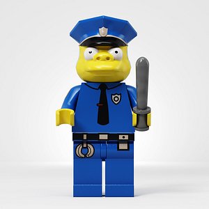 3d model lego chief clancy wiggum