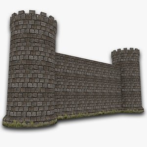 3d model castle walls