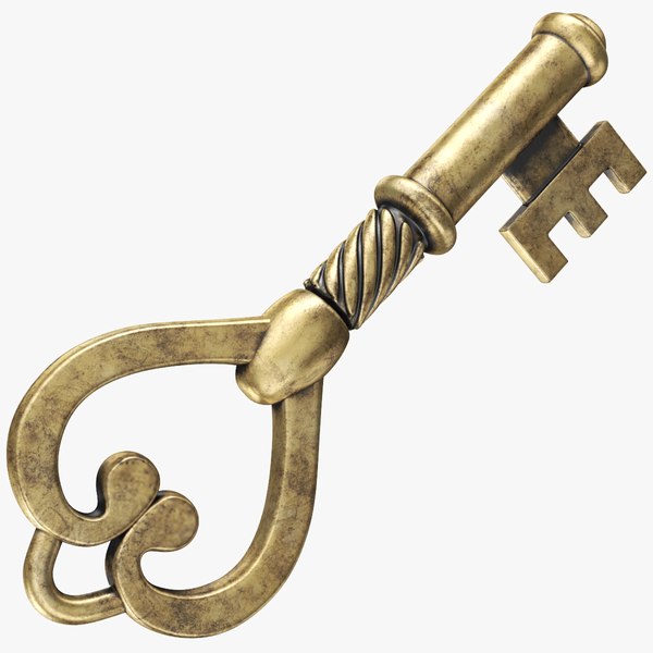 3D real old key model