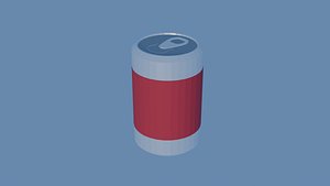 Soda Drink Can Low Poly 3D