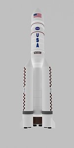 Rocket-nasa  monomer white mold  c4d-blender-3dsmax-fbx 3D model