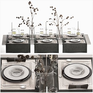 Solemn Table Setting In Eco Style Dried Flowers