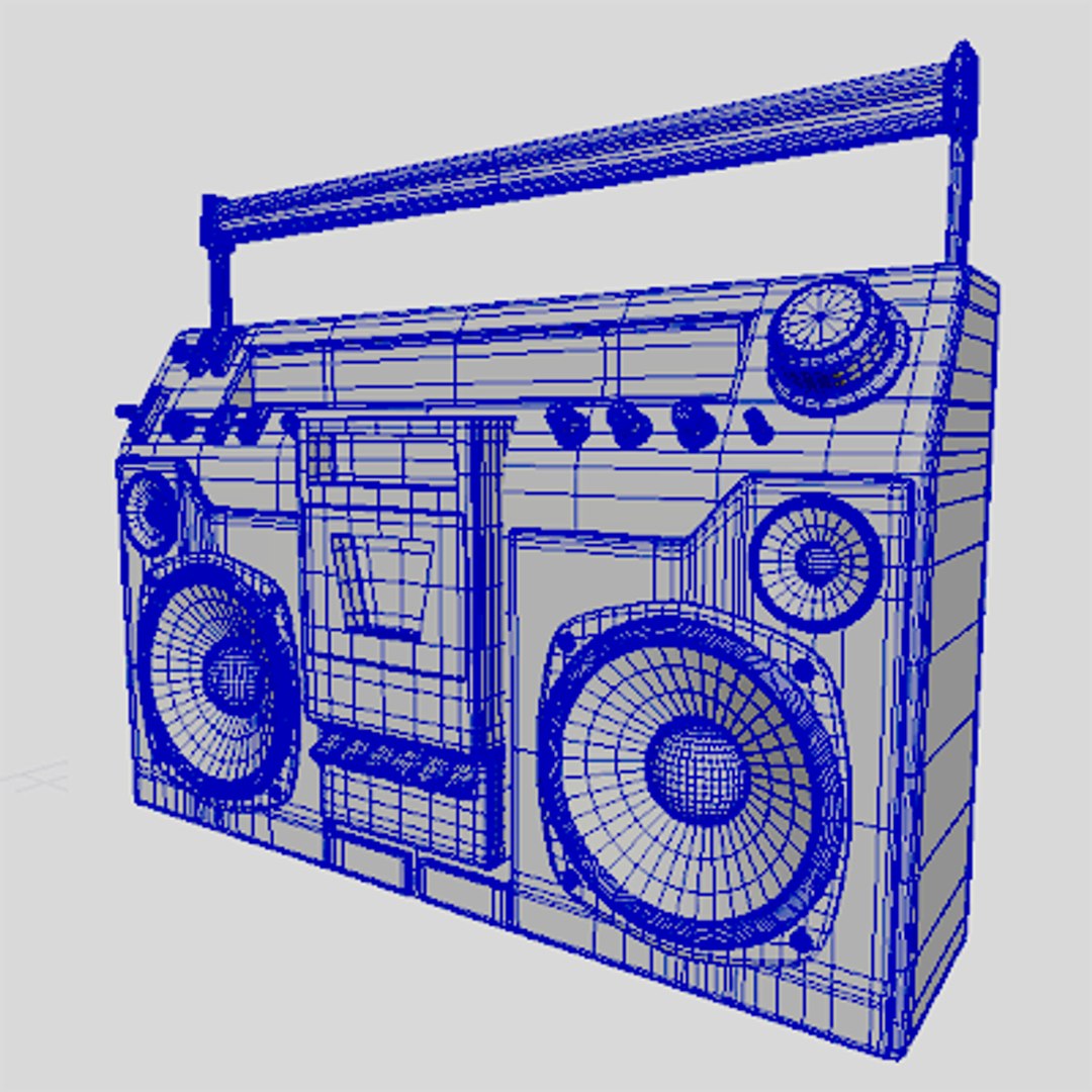 obj boombox stylized ghetto