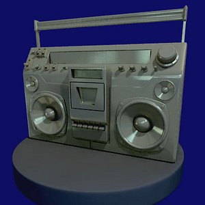 obj boombox stylized ghetto