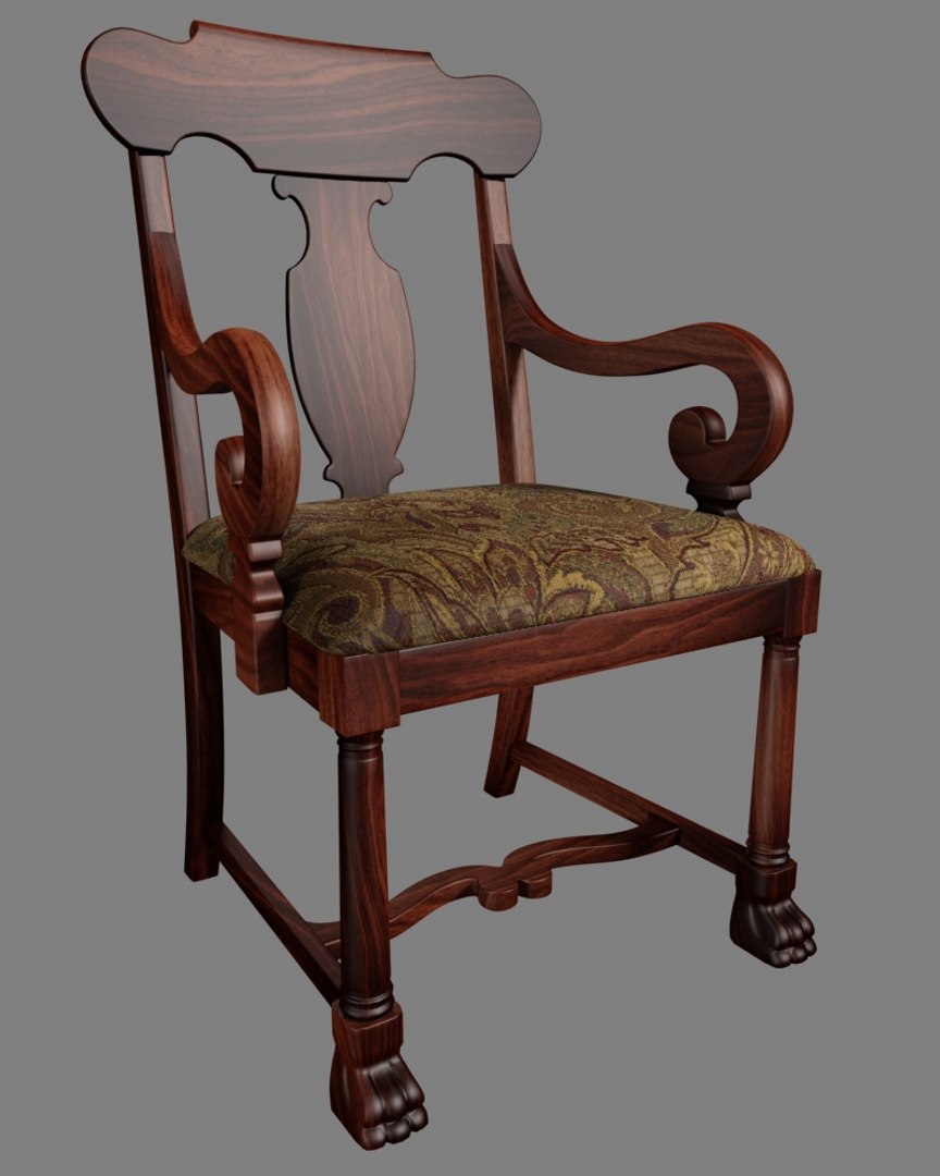 American Empire Chair Antique Early 19th Century American Empire