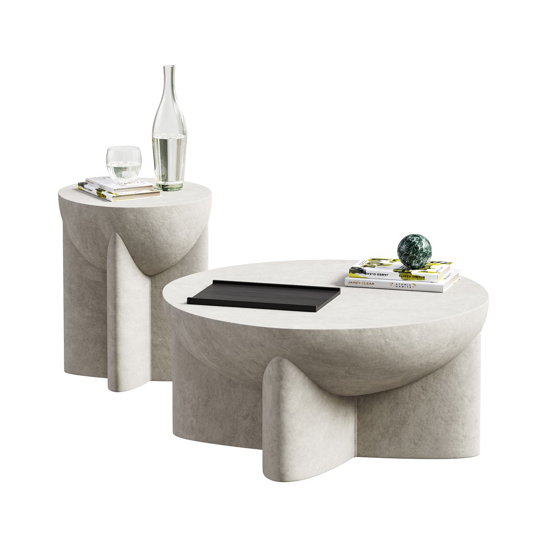 Monti Lava Stone Coffee Side Table 3D TurboSquid 2456275